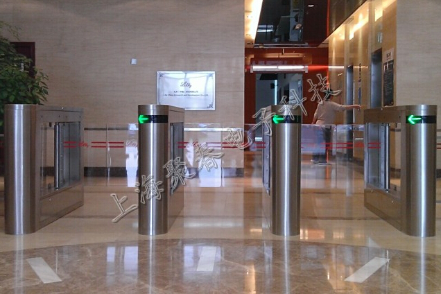 礼来中国大厅三通道摆闸、玻璃门